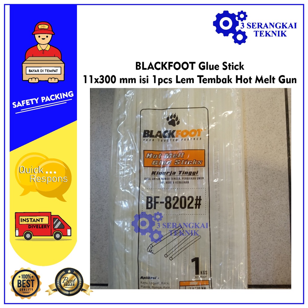 BLACKFOOT Glue Stick KECIL 11x300mm isi 1pcs Lem Tembak Hot Melt Gun