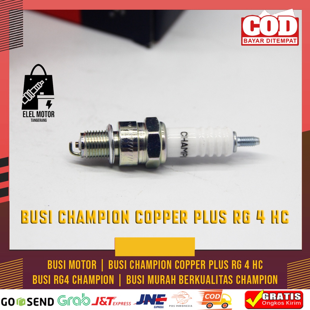 Busi Motor | Busi Champion Copper Plus RG 4 HC | Busi RG4 Champion | Busi Murah Berkualitas Champion