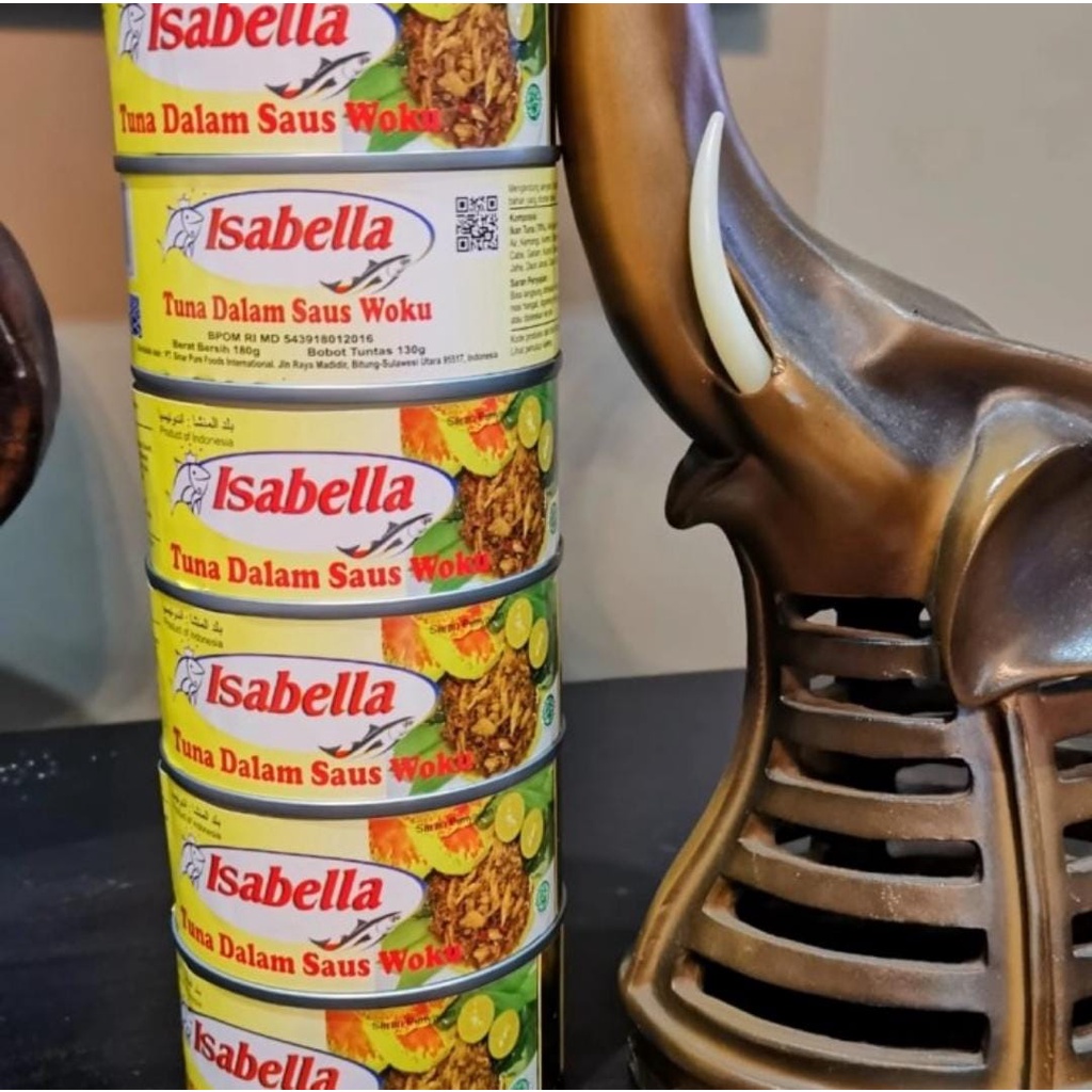 

ISABELLA TUNA Woku Paket 6 Kaleng x 180GR /Tuna kaleng/ Sarden Tuna