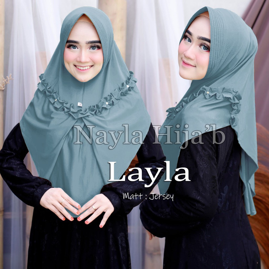 Jilbab Instan Jersey Layla Kerudung Bergo Jersey  terbaru termurah dan terlaris Nayla Hijab