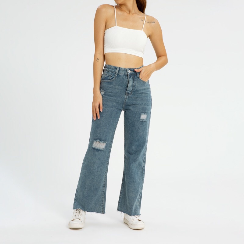 VIERLIN - Jeans 855 - BAGGY RIPPED HIGHWAIST