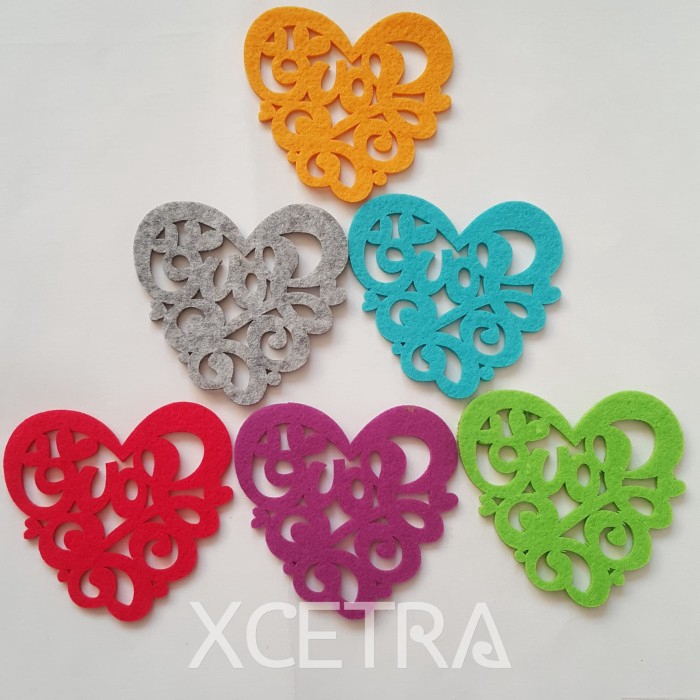 

Scrapbook Material 3D Bentuk Love - Merah