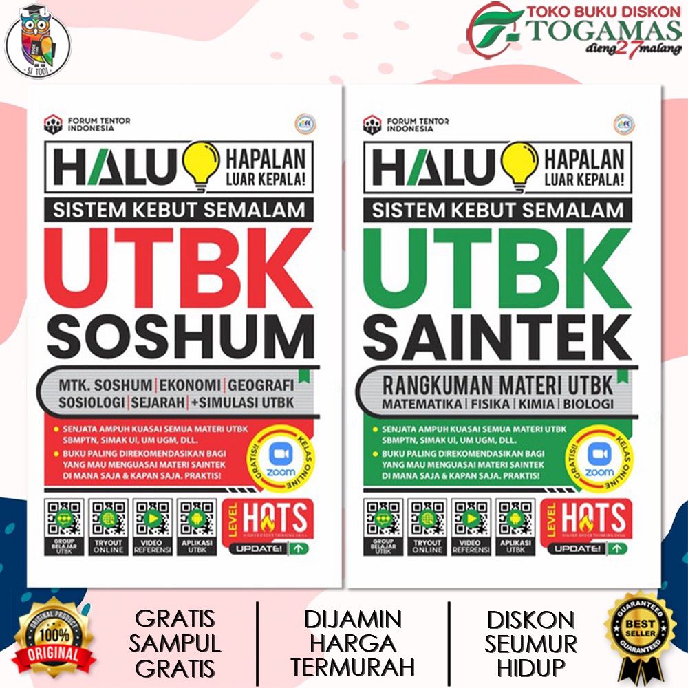 PAKET HALU SISTEM KEBUT SEMALAM UTBK SOSHUM &amp; SAINTEK / FORUM TENTOR INDONESIA