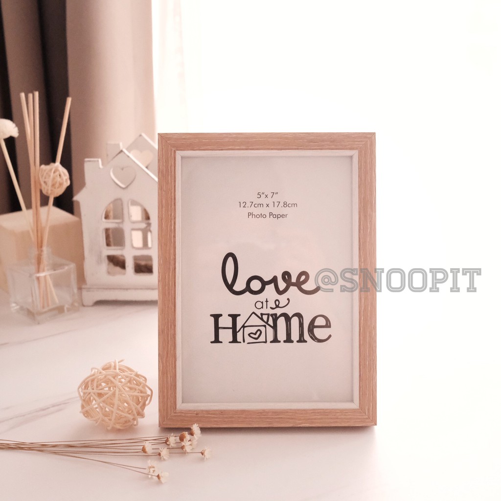 Bingkai Foto Rustic Frame Kayu Dekorasi Meja Properti Foto Vintage Pajangan Kamar