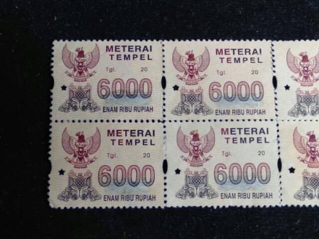 MATERAI 6000 RUPIAH TAHUN 2003-2005 ORIGINAL KOLEKSIAN