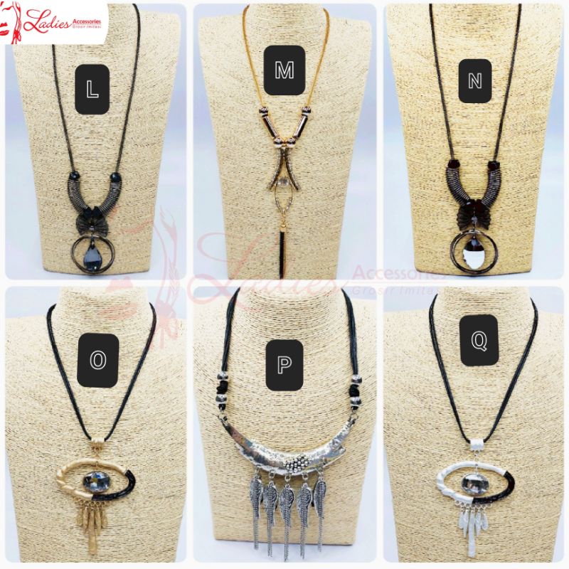 Kalung Motif Kristal/Etnik/Jilbab/Gamis/Import