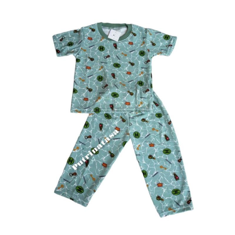 PIYAMA ANAK COWOK UNISEX/SETELAN BAJU TIDUR ANAK COWOK 1-3TAHUN