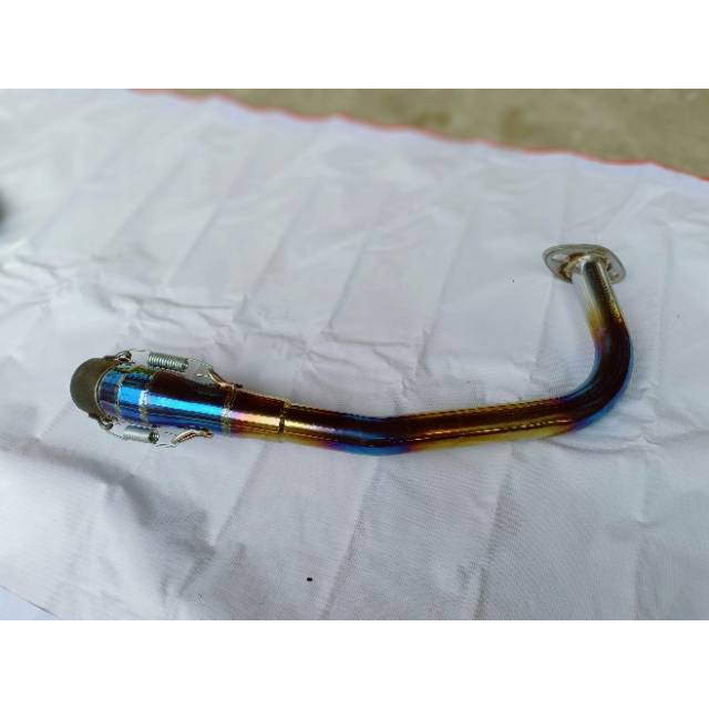 Leher Knalpot Stenlis Two tone anti karat Beat - Scopy - Beat F1 - Spacy-Vario 110