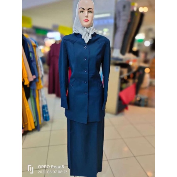 seragam guru wanita /baju guru /seragam Dongker stelan rok span