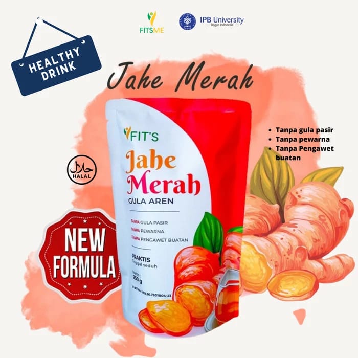 

FITSME - Jahe Merah Serbuk Gula Aren - 250gr