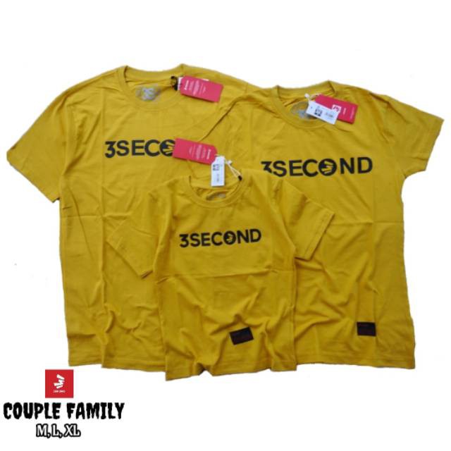 KAOS KELUARGA KAOS 3SECOND KELUARGA KAOS PASANGAN KAOS THREE SECOND FAMILY KAOS COUPLE FAMILY