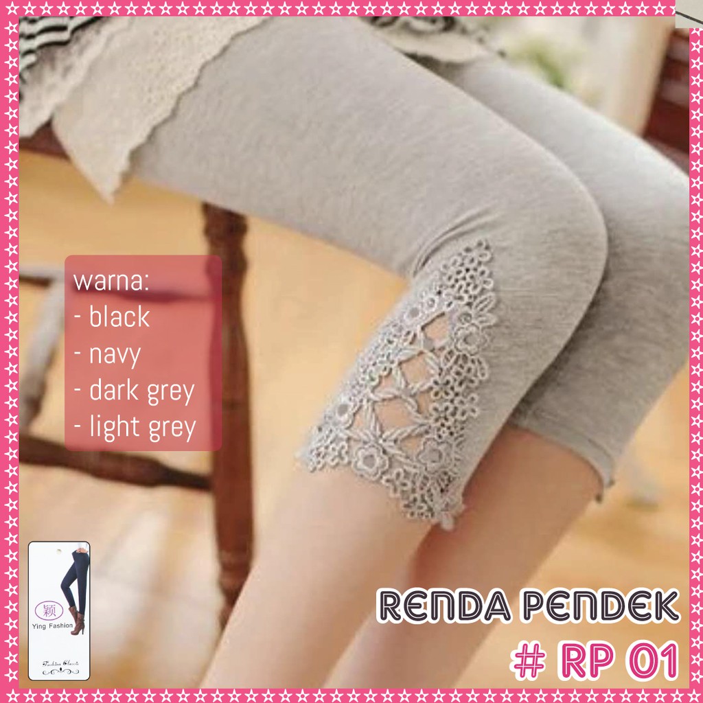 Koleksi Legging Renda Brukat Pendek Wanita  / Legging brukat wanita / legging renda 7/8 wanita / legging renda brukat 7/8