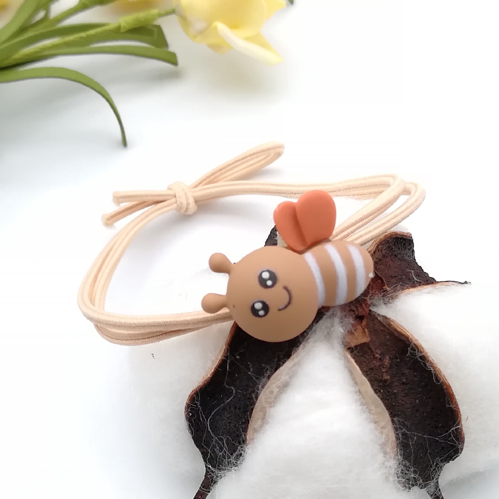 INS Versi Korea Ikat Rambut Dari Tali Kepala Lebah Kartun Lucu Tinggi Elastis / Segar Dan Sederhana Karet Gelang / Cincin Rambut Diikat | TiKi-coffee