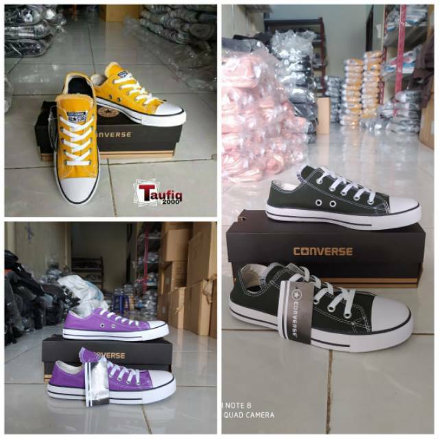 (BISA COD) SEPATU CONVERSE ALL STAR KUNING KANVAS 12OS + BOX