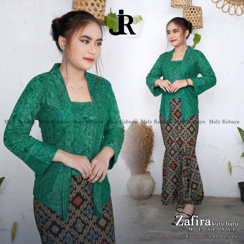 Setelan Kebaya Zafira Kutu Baru / Kebaya Kutu baru Modern / Kebaya Kutubaru busui / Rok duyung