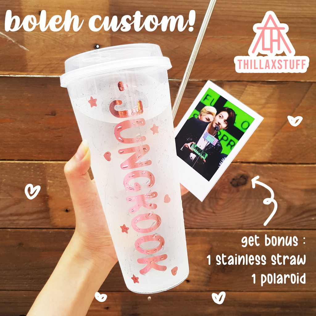 [CUSTOM] REUSABLE CUP CUSTOM NAMA KPOP