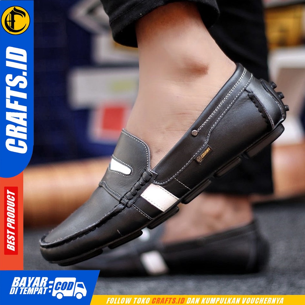 CRAFTS Vahala - Sepatu Formal Pria Pantofel Kulit Asli