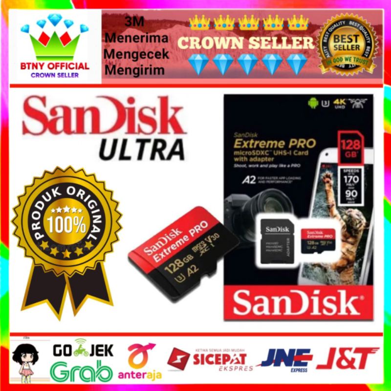 Memori Sandisk Extreme Pro 128 GB Micro SD - extreme pro 128 gb