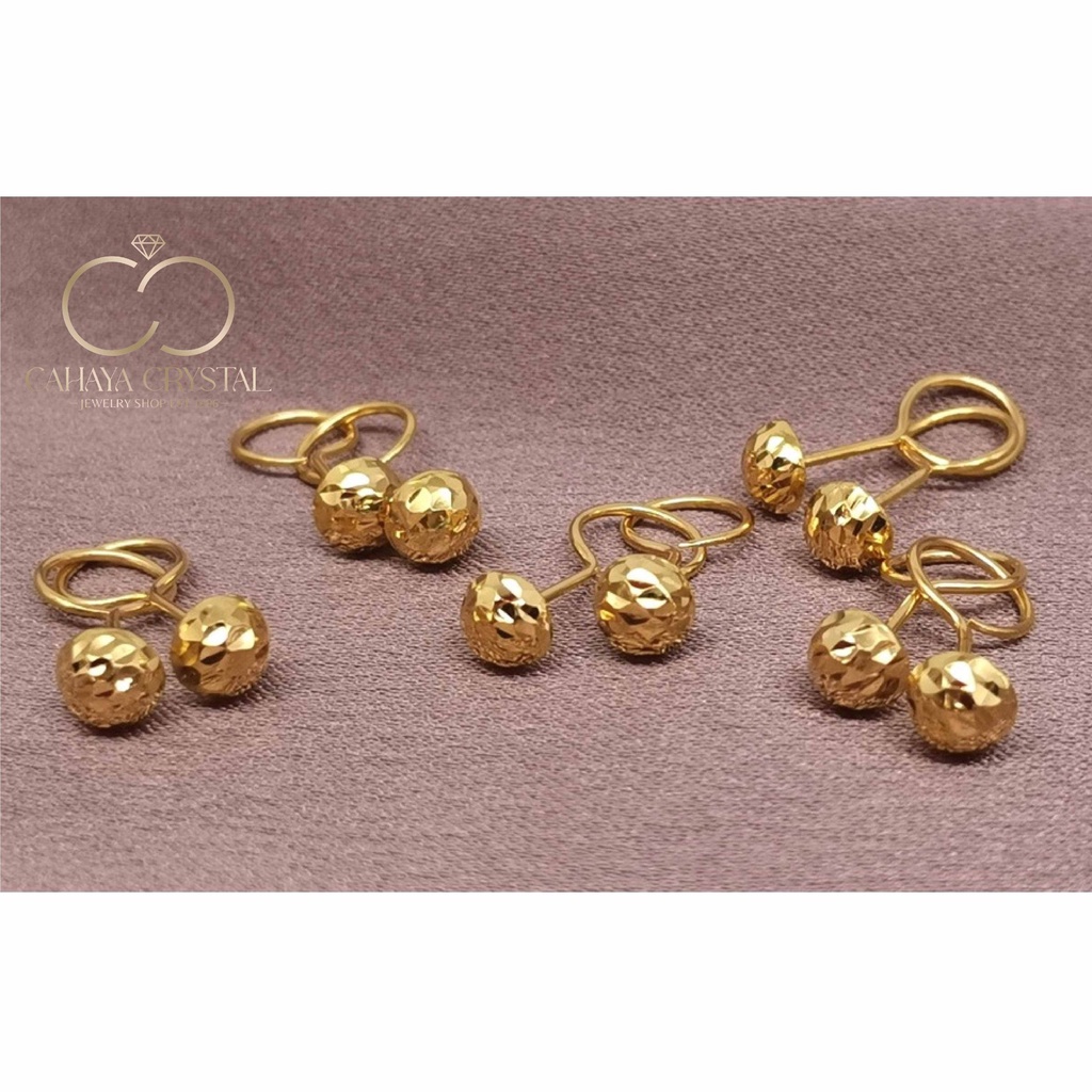 Anting Toge Bulat Klasik Emas kadar 16k 70% 700