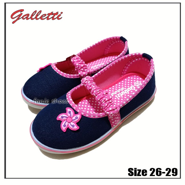 Galletti Princes 26-33 Pink Sepatu Anak Perempuan / Sepatu Sekolah Anak Paud TK Balita