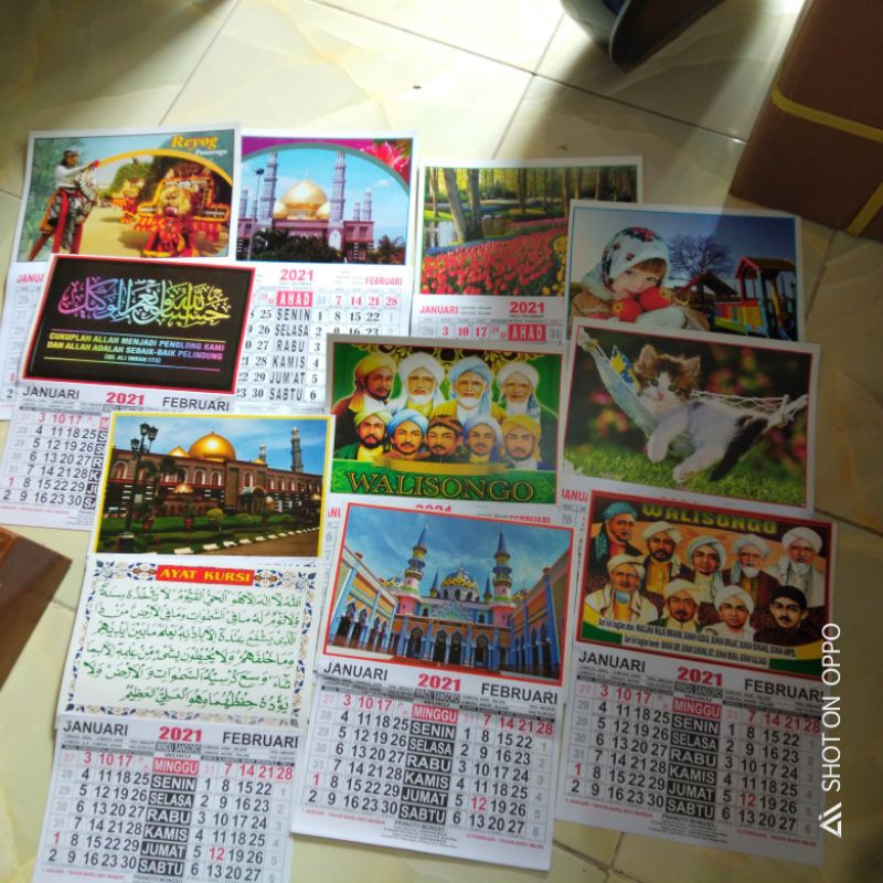 Kalender Jawa kecil dinding 2021