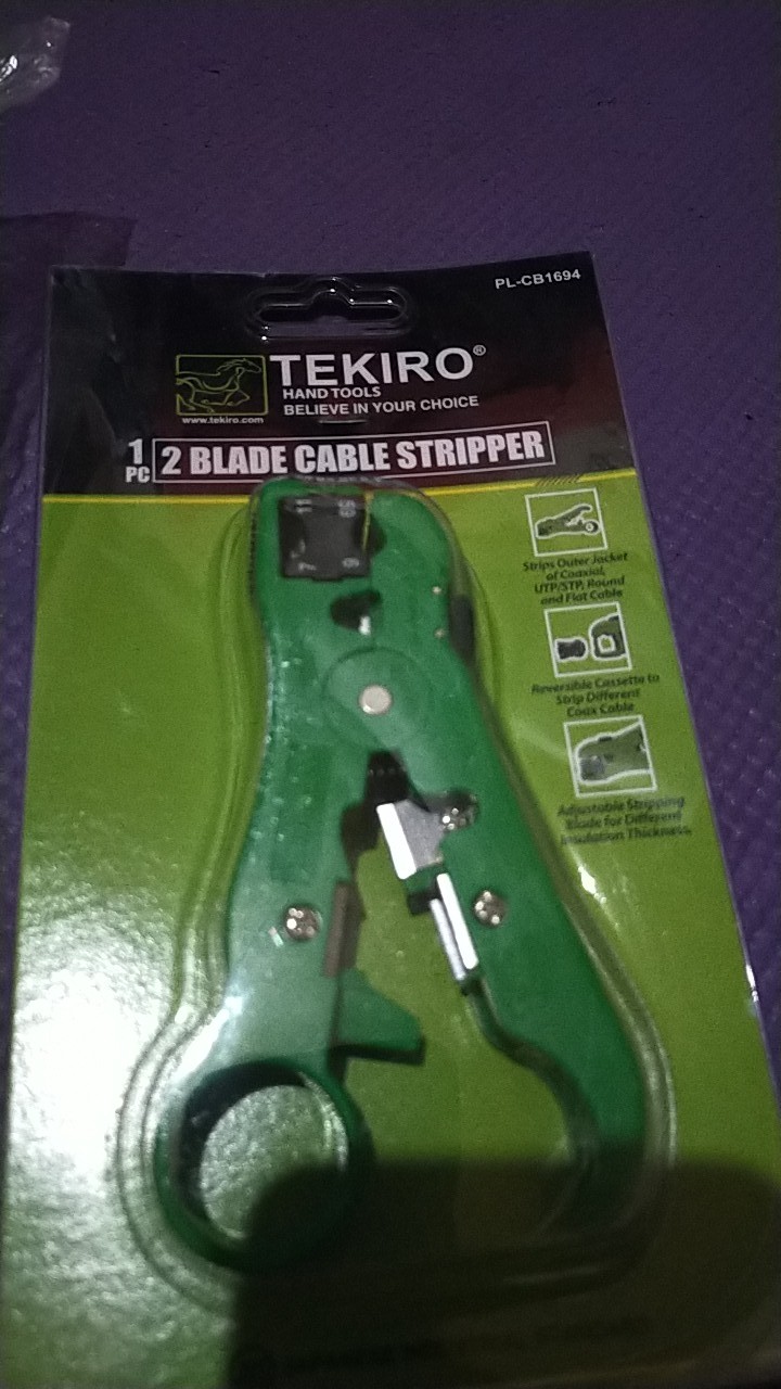 Tang Kupas Kabel Tekiro 2 Blade Cable Stripper Pisau Cutter Kabel Pengupas Kabel