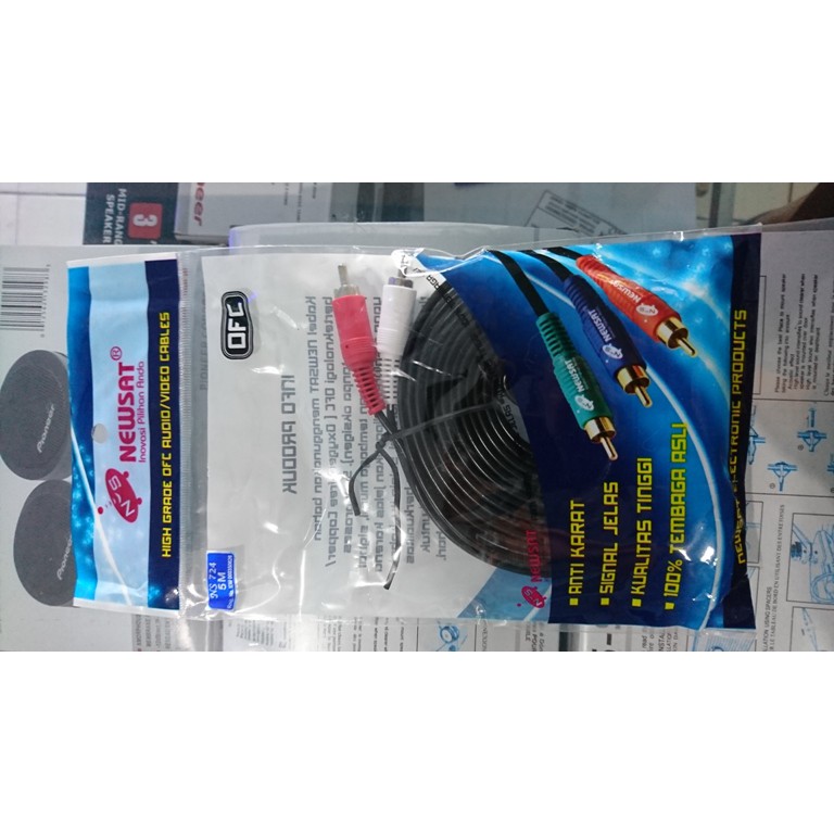 KABEL RCA AUDIO MOBIL 5 METER BERKUALITAS NEWSAT