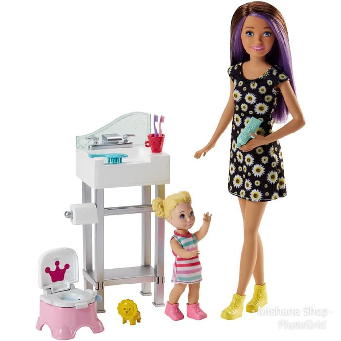 barbie skipper babysitters playset and dolls accessories assortment