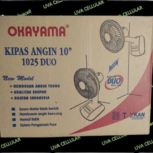 Kipas Angin Meja & Dinding Okayama 10 inch OK-1025 DUO