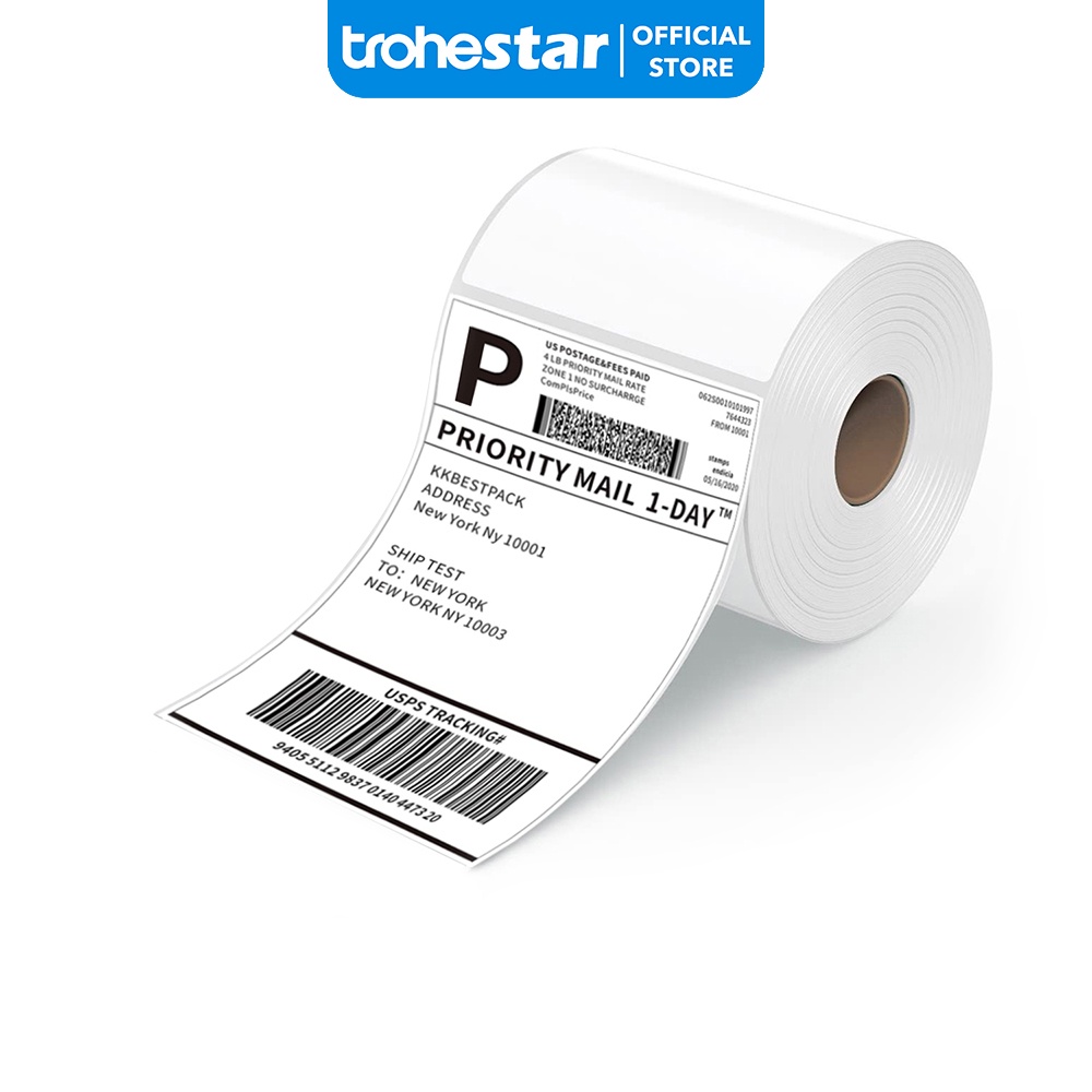 

TROHESTAR Label Thermal 100x150 100 x 150 A6 Isi 500 Per Roll
