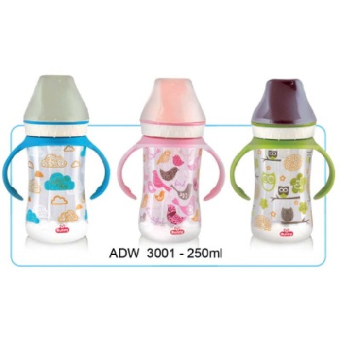 Bunny Wide Neck Feeding Bottle With Handle - Botol Susu Wide Neck