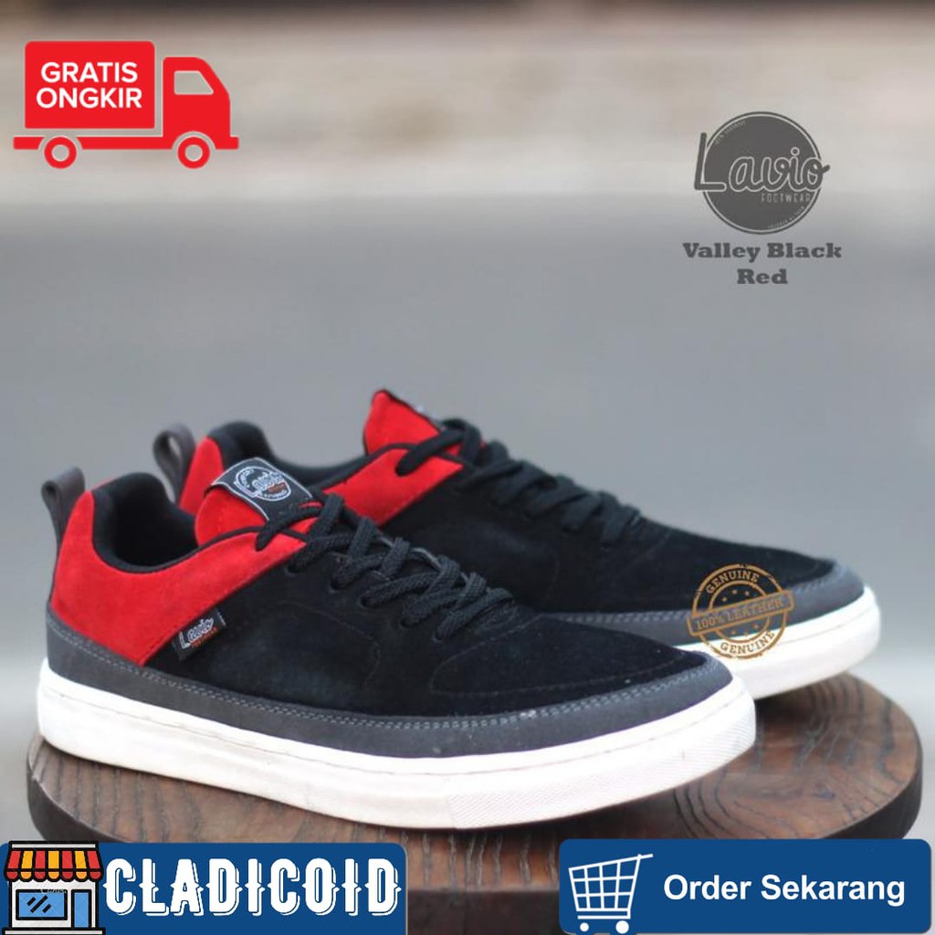 SEPATU SNEAKERS PRIA KULIT ASLI PREMIUM LAVIO VALLEY ORIGINAL SNEAKERS SANTAI OUTDOUR, JALAN