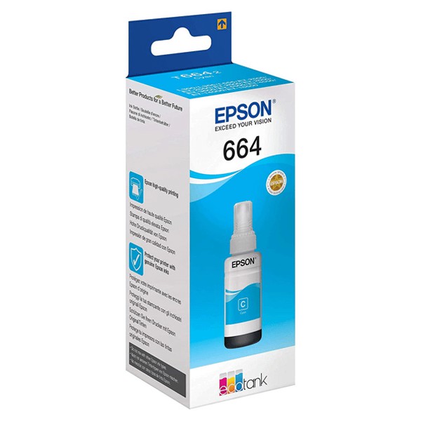 664C | REFILL INK EPSON 664C CYAN ORIGINAL RESMI