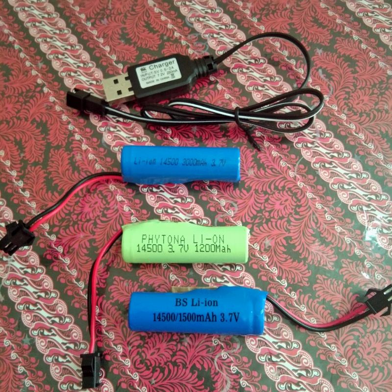 Baterai Charger RC Li-ion 14500 3.7V/ Charger Baterai
