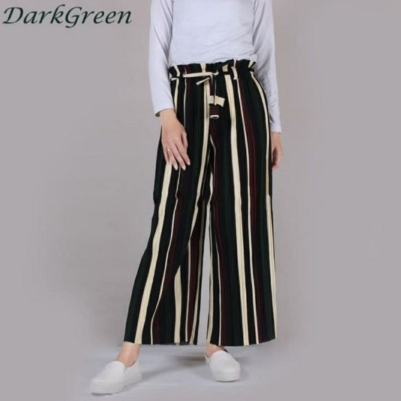 Kulot Salur Panjang Premium Celana Plisket Tali Murah