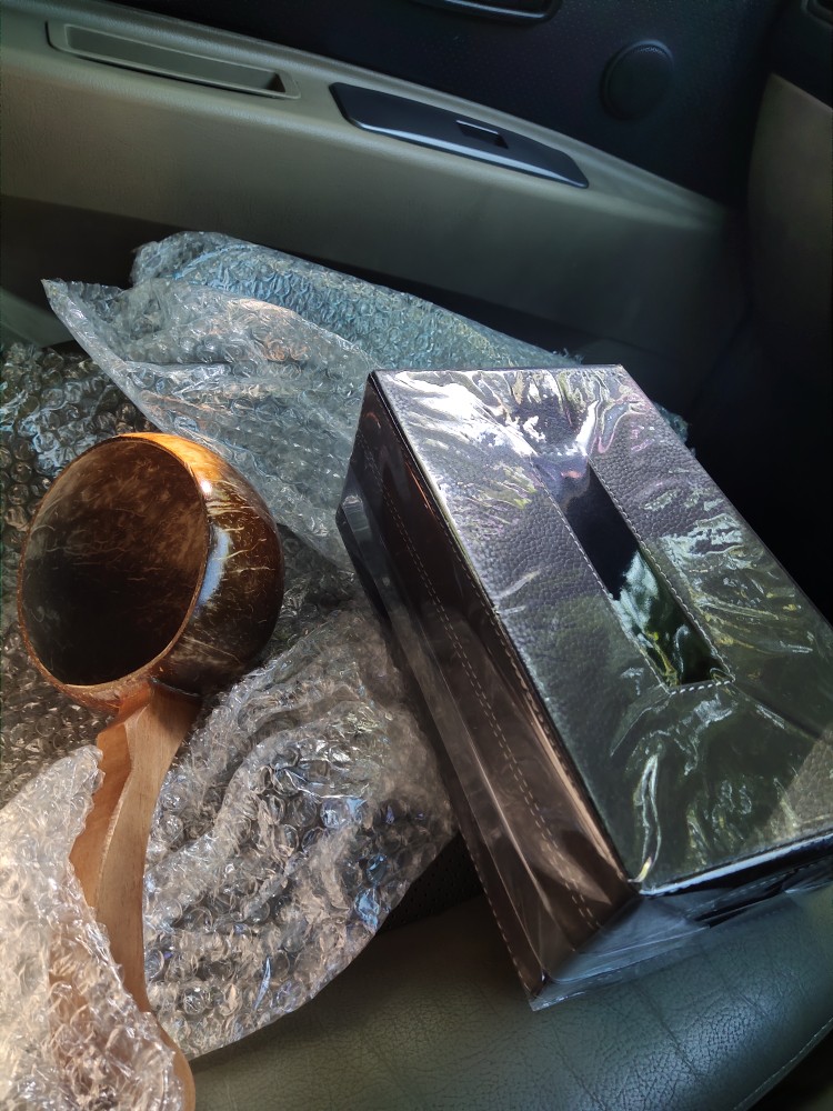 Kotak Box Tisu Vinyl 24x13x9 Cm - Coklat