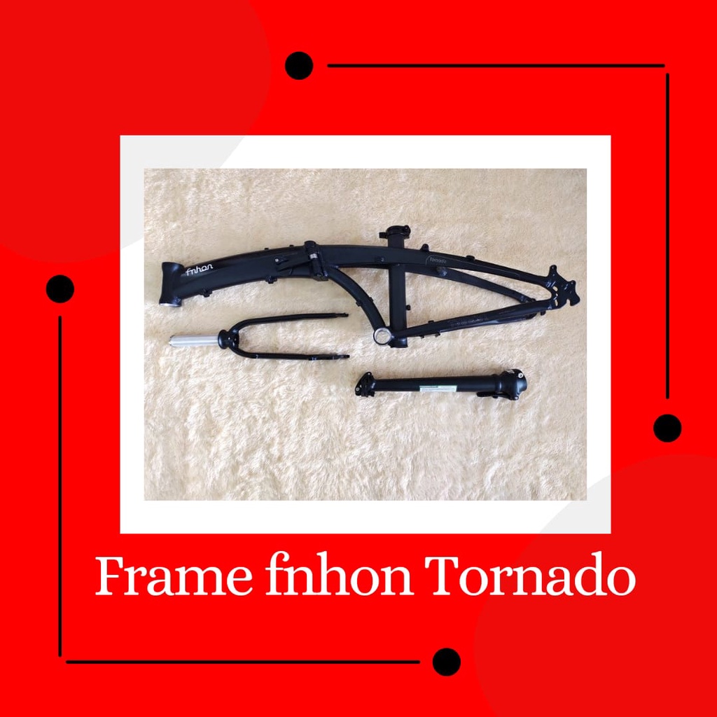 Frameset Fnhon Tornado Hitam Doff 20 22 inch