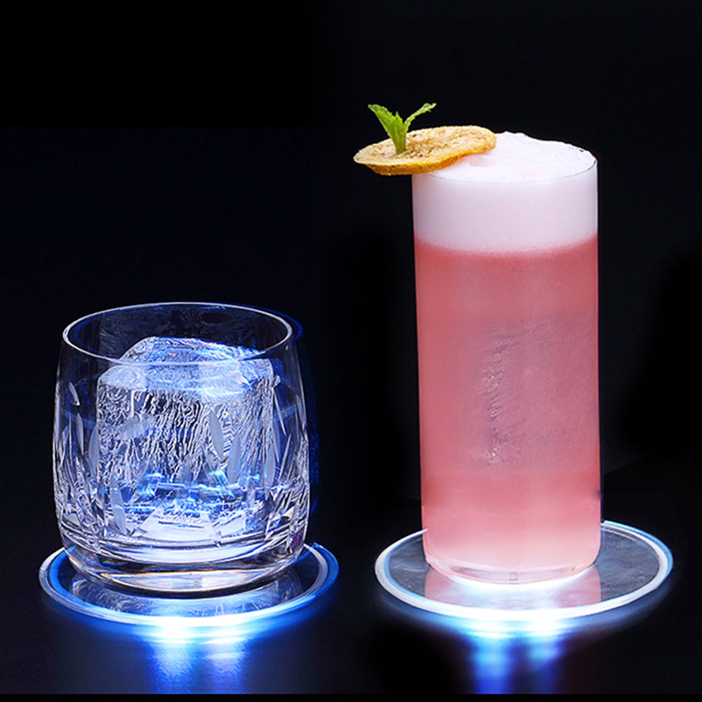 Tatakan Gelas Cocktail Bahan Akrilik Kristal Ultra Tipis Dengan Lampu Led Owt