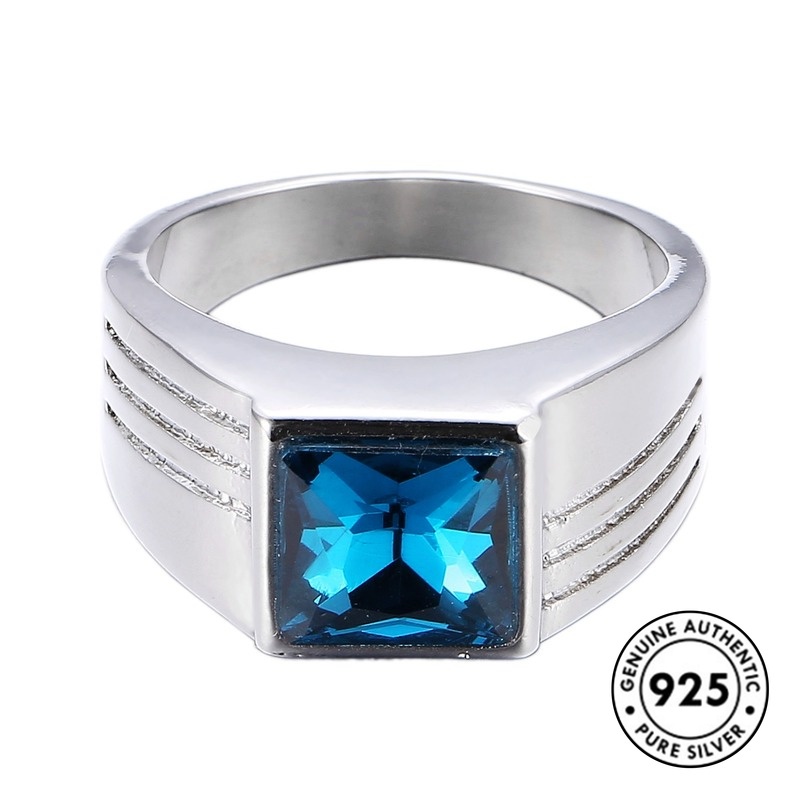 Cincin Sapphire Bahan S925 Silver Untuk Fashion