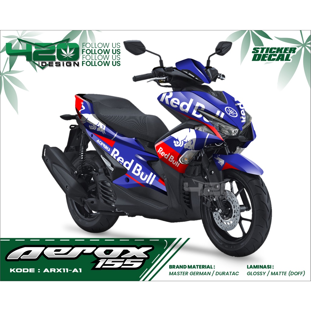 STICKER FULL BODY MOTOR YAMAHA AEROX 155 - DECAL STICKER AEROX - STRIPING YAMAHA AEROX 155