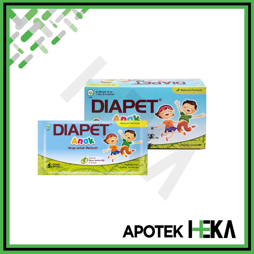 Diapet Anak Sachet 10 ml Box isi 6 Sachet - Obat Mencret Diare Anak (SEMARANG)