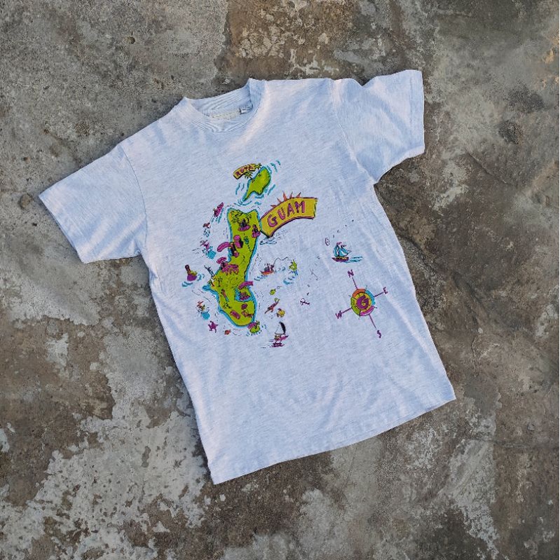 kaos Vintage Guam second