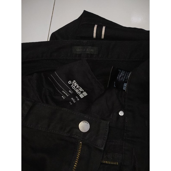 uniqlo black selvedge jeans