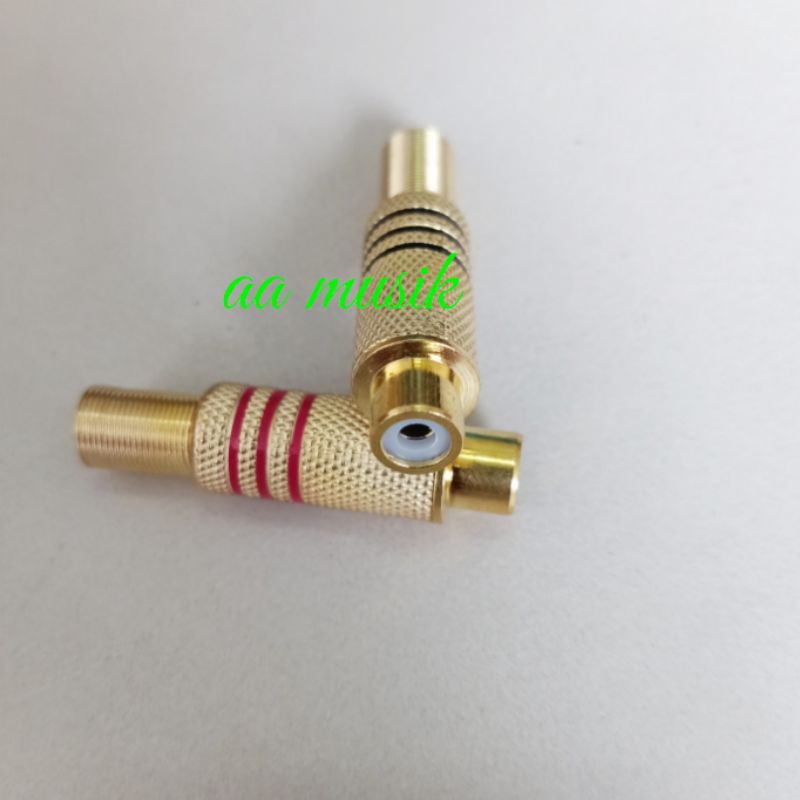 JACK CONVERTER RCA JACK SAMBUNGAN RCA FEMALE PLAT GOLD
