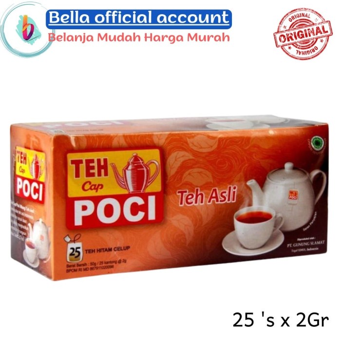 

TEH POCI Teh Celup Wangi Teh Asli / Vanila / jasmine melati 2g x 25's - Teh Asli