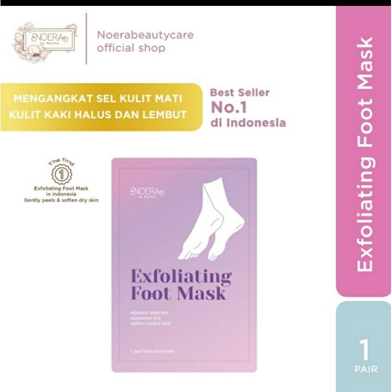 NOERA EXFOLIATING FOOT MASK / masker kaki / noera masker kaki