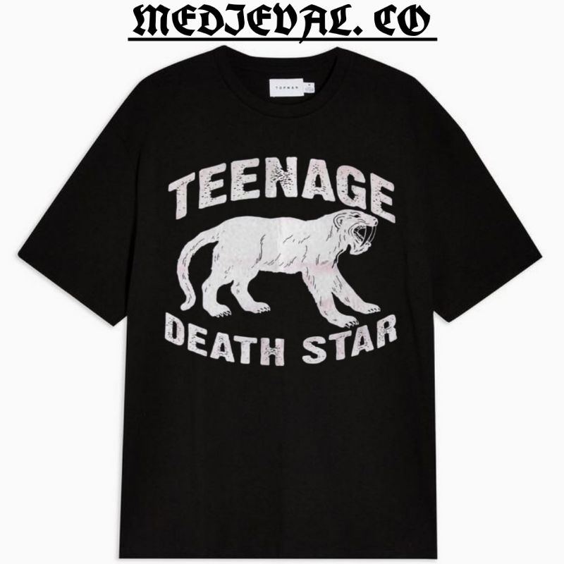 KAOS BAJU TEENAGE DEATH STAR - TSHIRT BAND METAL ROCK MUSIK OVERSIZE VINTAGE LOKAL TEE HITAM PRIA WA