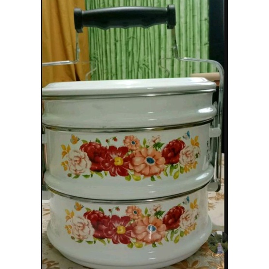 RANTANG ENAMEL /RANTANG TENONG 24cm SUSUN 2,5 MASPION