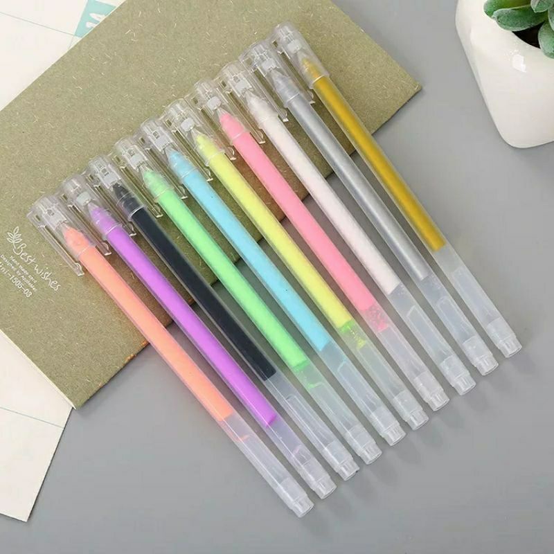 

YOKUCHI || COLOR GEL PEN 10 WARNA 0.50 mm | PULPEN GEL WARNA