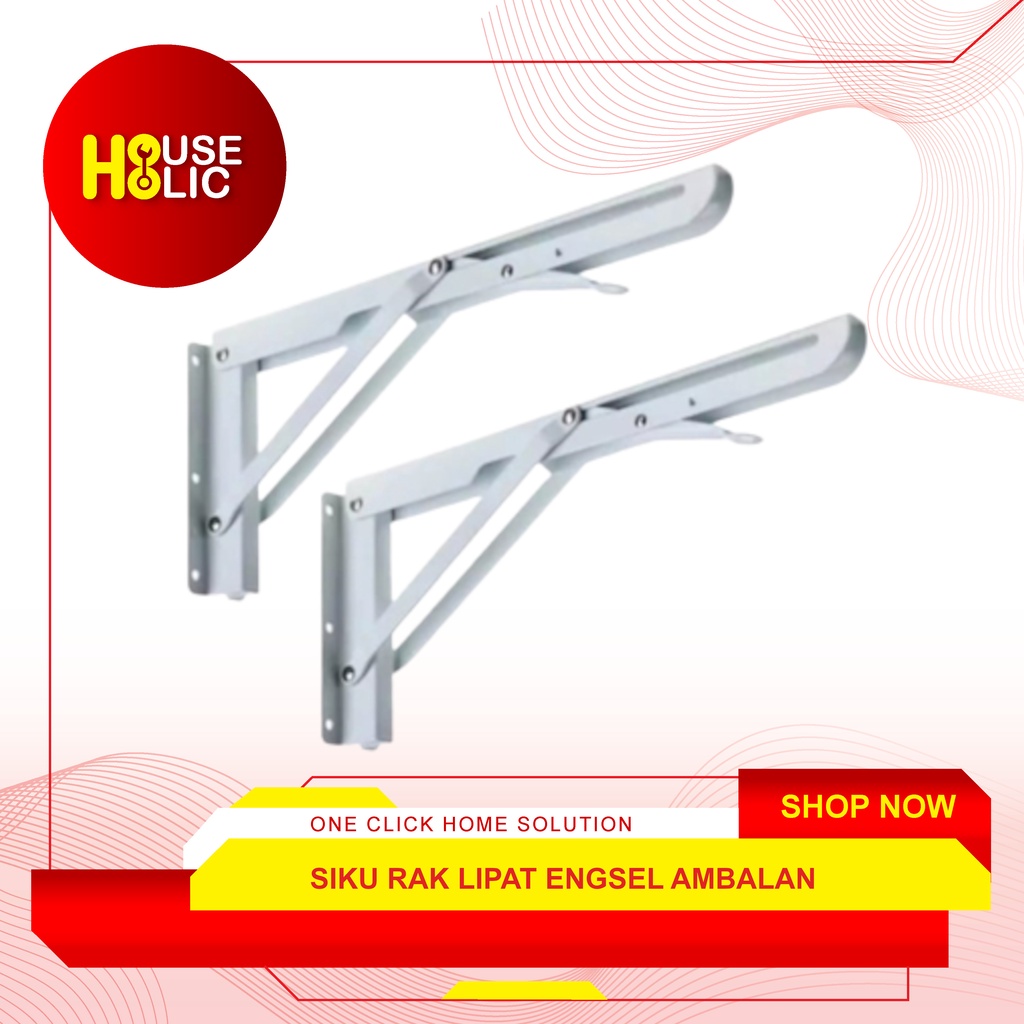 Siku Rak Lipat 16&quot; Inch Engsel Ambalan Folding Braket Siku Penyangga